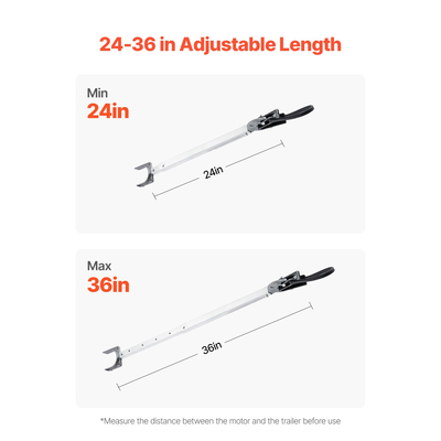 VEVOR Adjustable Transom Saver 24-36 in Boat Transom Saver with Composite Head