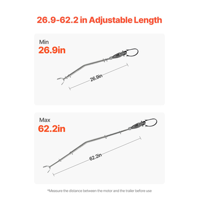 VEVOR Adjustable Transom Saver 26.9-62.2 σε Transom Saver με Heavy-Duty Head