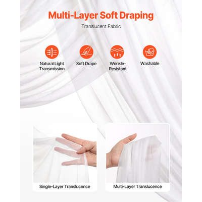 VEVOR Τεχνητό Κιτ Γάμου Αψίδα Λουλούδια Λευκό με 2 Τμ. Λουλούδια 1 Τμ.