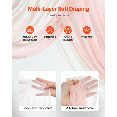 VEVOR Τεχνητό Κιτ Γάμου Αψίδα Ροζ με 2 Τμ. Λουλούδια 2 ΤΜ.