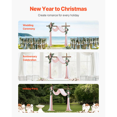 VEVOR Τεχνητό Κιτ Γάμου Αψίδα Ροζ με 2 Τμ. Λουλούδια 2 ΤΜ.