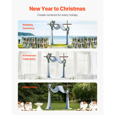 VEVOR Τεχνητό Κιτ Γάμου Αψίδα Μπλε με 2 Τμ. Λουλούδια 2 ΤΜ.