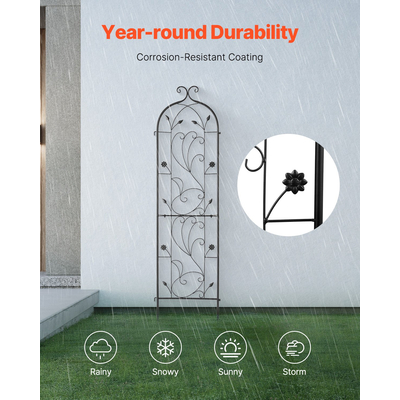 VEVOR Metal Garden Trellis for Climbing Plant Support 60 x 15 σε ανθεκτικό στη σκουριά