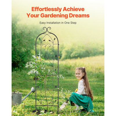 VEVOR Metal Garden Trellis for Climbing Plant Support 60 x 15 σε ανθεκτικό στη σκουριά