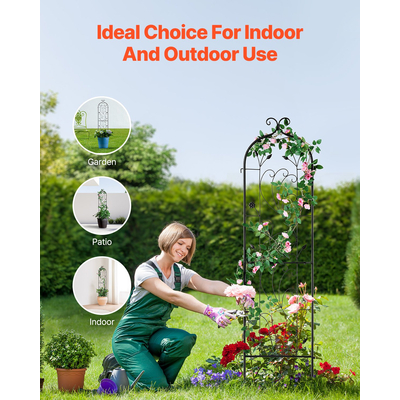 VEVOR Metal Garden Trellis for Climbing Plant Support 60 x 15 σε ανθεκτικό στη σκουριά