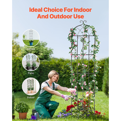 VEVOR 2 Συσκευασίες Μεταλλικές πέργκολες κήπου για υποστήριξη φυτών αναρρίχησης 87x20 σε ανθεκτικό στη σκουριά
