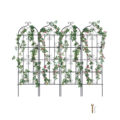 VEVOR 4 Packs Metal Garden Trellis for Climbing Plant Support 71x20 σε ανθεκτικό στη σκουριά