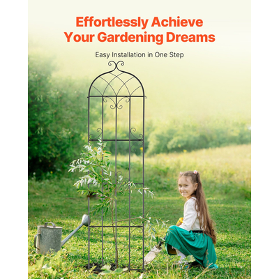 VEVOR 4 Συσκευασίες Μεταλλικές πέργκολες κήπου για υποστήριξη αναρριχώμενων φυτών 87x20 σε ανθεκτικό στη σκουριά