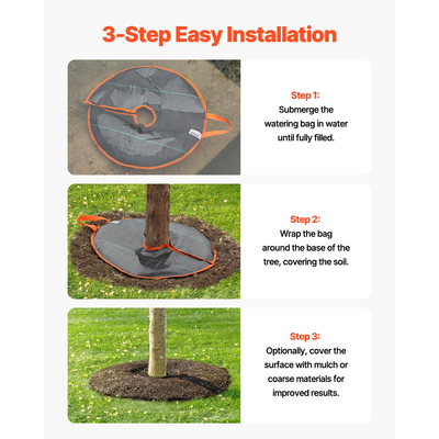 VEVOR Δαχτυλίδι ποτίσματος δέντρου 4 συσκευασίες 10 γαλονιών Αυτοποτιζόμενη τσάντα δέντρου ανθεκτική