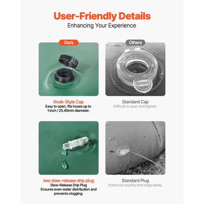 VEVOR Δαχτυλίδι ποτίσματος δέντρου 4 συσκευασίες 20 γαλονιών αργής αποδέσμευσης Tree water bag Ανθεκτικό