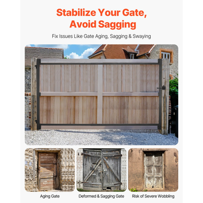 VEVOR Gate Building Kit Ταιριάζει 60 έως 96 σε μεγάλα ανοίγματα 6 έως 7 πόδια ψηλός φράχτης