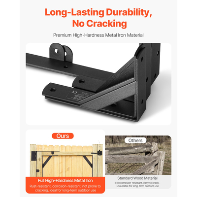Γωνιακό στήριγμα πύλης VEVOR Anti Sag Gate Frame Hardware Kit Iron Black