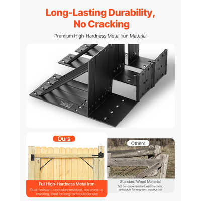 Γωνιακό στήριγμα πύλης VEVOR 2 σετ σκελετού Anti Sag Gate Hardware Kit Iron