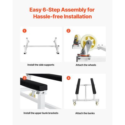 VEVOR Watercraft PWC Dolly Boat 1800 lbs Χωρητικότητα τζετ σκι Σταντ αποθήκευσης
