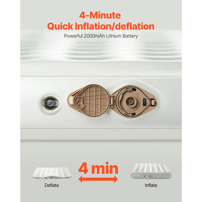 VEVOR Air Strattress with Frame & Pump Στρώμα Camping 2 Person Blow Up 600lbs