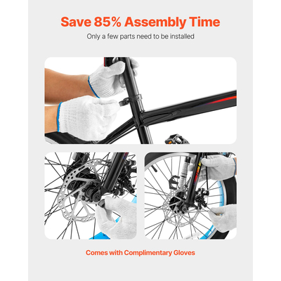 Ποδήλατο βουνού VEVOR 20" Ποδήλατο MTB Shimano Διπλό Δισκόφρενο από ανθρακούχο χάλυβα 7 ταχυτήτων