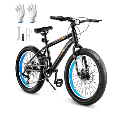 Ποδήλατο βουνού VEVOR 20" Ποδήλατο MTB Shimano Διπλό Δισκόφρενο από ανθρακούχο χάλυβα 7 ταχυτήτων