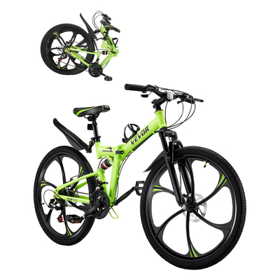 VEVOR 26" Πτυσσόμενο ποδήλατο βουνού MTB ποδήλατο 21 ταχυτήτων Δισκόφρενα πλήρους ανάρτησης