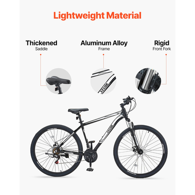 VEVOR 29" ποδήλατο βουνού MTB ποδήλατο Shimano 21 ταχυτήτων μπροστινό δισκόφρενο ανάρτησης