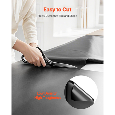 Ρολό πλαστικού φύλλου VEVOR 10 Mil 10 x 100 FT Μαύρο πολυαιθυλενίου βαρέως τύπου