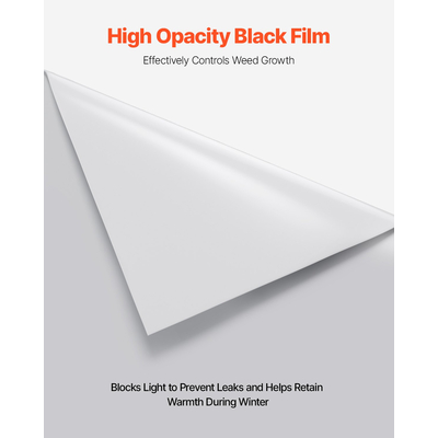 VEVOR 8Mil Πλαστικό Ρολό Φύλλων 6,5 x 164 FT Γκρι πολυαιθυλενίου βαρέως τύπου