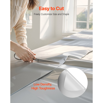 VEVOR 8Mil Πλαστικό Ρολό Φύλλων 6,5 x 164 FT Γκρι πολυαιθυλενίου βαρέως τύπου