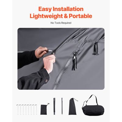 Αδιάβροχη σκηνή ποδηλάτου σε σχήμα ανεμιστήρα VEVOR για 4 έως 5 ποδήλατα