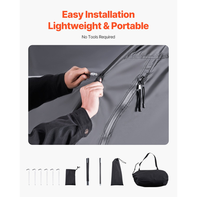 Αδιάβροχη σκηνή ποδηλάτου σε σχήμα ανεμιστήρα VEVOR για 5+ ποδήλατα