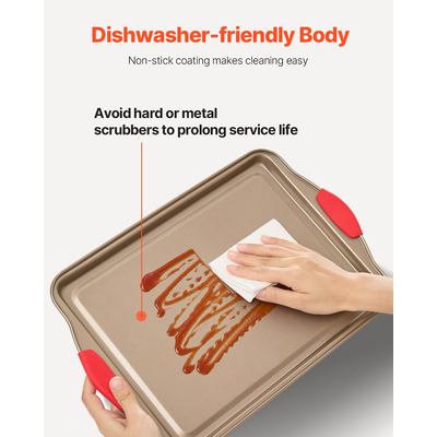 Σετ ταψιού VEVOR Σετ 10 τεμαχίων αντικολλητικό από ανθρακούχο ατσάλι με λαβές σιλικόνης