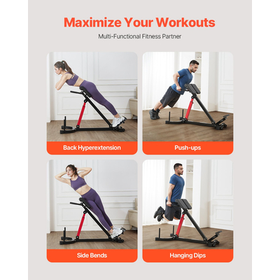 VEVOR Roman προέκταση πλάτης πολυθρόνας Πάγκος υπερέκτασης Ρυθμιζόμενος πολλαπλών λειτουργιών