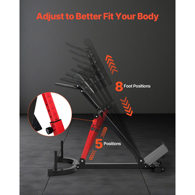 VEVOR Roman προέκταση πλάτης πολυθρόνας Πάγκος υπερέκτασης Ρυθμιζόμενος πολλαπλών λειτουργιών