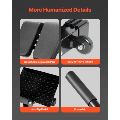 VEVOR Roman προέκταση πλάτης πολυθρόνας Πάγκος υπερέκτασης Ρυθμιζόμενος πολλαπλών λειτουργιών