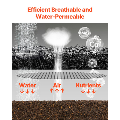 VEVOR 2 Rolls Rubber Mulch Roll for Landscaping 96 x 22in Rubber Mulch Mat