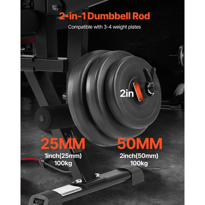 VEVOR πάγκος βαρών Sit up Πάγκος για γυμναστήριο στο σπίτι Προπόνηση ενδυνάμωσης Ρυθμιζόμενος