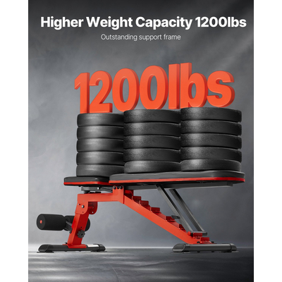 VEVOR πάγκος βαρών Sit up Πάγκος για γυμναστήριο στο σπίτι Προπόνηση δύναμης Ρυθμιζόμενο αναδιπλούμενο