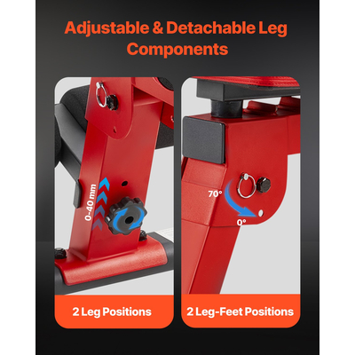 VEVOR πάγκος βαρών Sit up Πάγκος για γυμναστήριο στο σπίτι Προπόνηση δύναμης Ρυθμιζόμενο αναδιπλούμενο