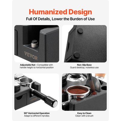 VEVOR ABS Espresso Tamping Station 51-58 mm Station με αποσπώμενη υποδοχή