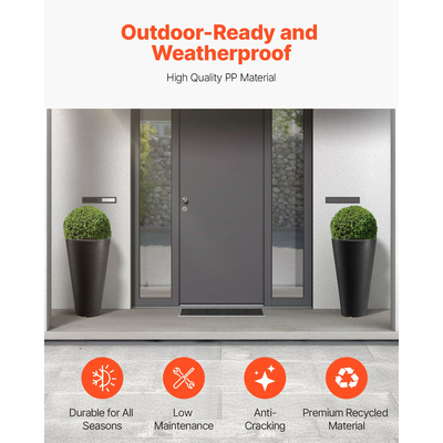 VEVOR Tall Planter Σετ με 2 στρογγυλές κωνικές γλάστρες φυτών 24 in για εξωτερικούς χώρους εσωτερικού χώρου