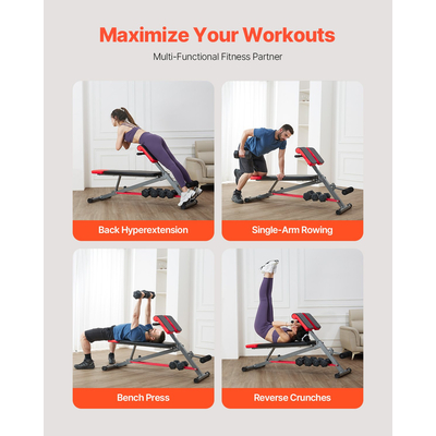 VEVOR Roman προέκταση πλάτης πολυθρόνας Πάγκος υπερέκτασης Ρυθμιζόμενος πολλαπλών λειτουργιών