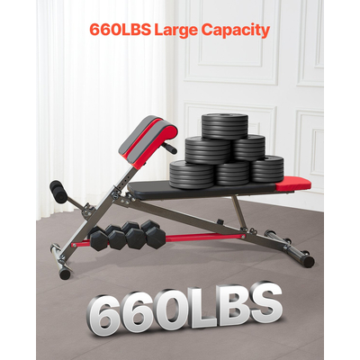 VEVOR Roman προέκταση πλάτης πολυθρόνας Πάγκος υπερέκτασης Ρυθμιζόμενος πολλαπλών λειτουργιών