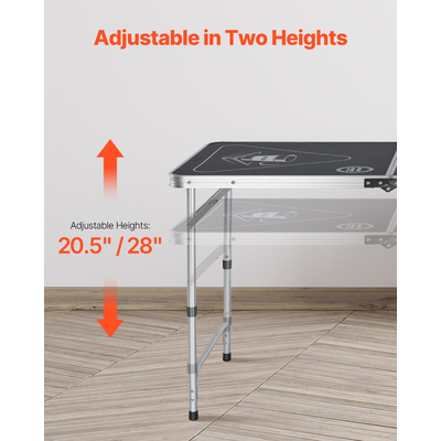 VEVOR 2,4 m Πτυσσόμενη λαβή μεταφοράς παιχνιδιών για πάρτι πτυσσόμενης μπύρας πονγκ