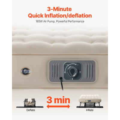 VEVOR Air Attress with Frame & Pump Φουσκωτό Κούνια Κάμπινγκ 2 Ατόμων 600lbs