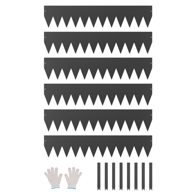 VEVOR Steel Landscape Edge 6 Packs 40 x 8in Ανθεκτικό στη σκουριά για Yard Black