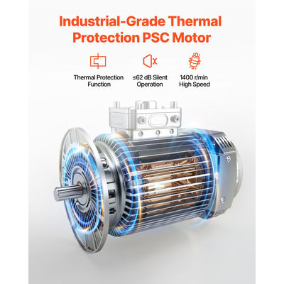 VEVOR 20" Βιομηχανικός ανεμιστήρας βάθρου 3-ταχυτήτων ταλαντούμενος ανεμιστήρας με ρυθμιζόμενο ύψος