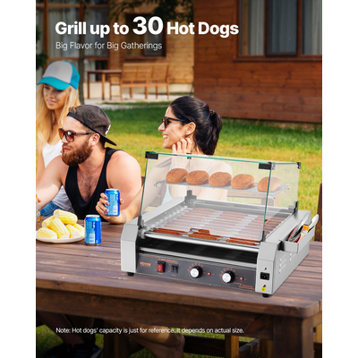 Εμπορική ψησταριά VEVOR Electric 30 Hot Dog 11 Roller 2200W