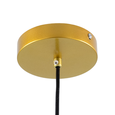 GloboStar® CHARLOTTE 00742 Μοντέρνο Κρεμαστό Φωτιστικό Καμπάνα CREE LED 5W 500lm 180° AC 85-265V IP20 Θερμό Λευκό 2700K Διάφανο Γυαλί με Χρυσό Μέταλλο - Μ23 x Π23 x Υ23cm - 2 Xρόνια Εγγύηση