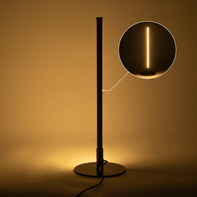 GloboStar® DALUMA 60467 Επιτραπέζιο Φωτιστικό LED CCT 8W 880lm 200° AC 220-240V - Εναλλαγή Φωτισμού μέσω On/Off All In One Ψυχρό 6000k+Φυσικό 4500k+Θερμό 2700k Μ15 x Π15 x Υ46cm - Mαύρο - 3 Χρόνια Εγγύηση