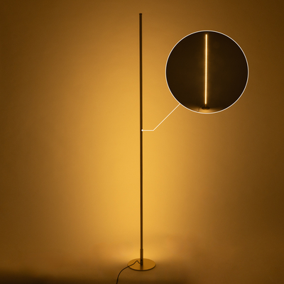 GloboStar® DALUMA 60472 Επιδαπέδιο Φωτιστικό LED CCT 24W 2640lm 200° AC 220-240V - Εναλλαγή Φωτισμού μέσω On/Off All In One Ψυχρό 6000k+Φυσικό 4500k+Θερμό 2700k Μ18 x Π18 x Υ160cm - Χρυσό - 3 Χρόνια Εγγύηση