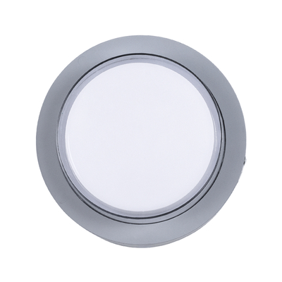 GLOBOSTAR® NEXUS 60762 Φωτιστικό Τοίχου - Απλίκα Εσωτερικού/Εξωτερικού Χώρου LED 10W 1050lm 120° AC175-265V Αδιάβροχο IP65 - Πλαστικό Σώμα - Φυσικό λευκό 4500K - Φ17 x Υ9cm - Γκρι - Bridgelux Chip - 3 Χρόνια Εγγύηση