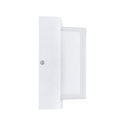 GLOBOSTAR® NEXUS 60769 Φωτιστικό Τοίχου - Απλίκα Εσωτερικού/Εξωτερικού Χώρου LED 10W 1050lm 120° AC175-265V Αδιάβροχο IP65 - Πλαστικό Σώμα - Φυσικό λευκό 4500K - Μ17 x Π17 x Υ9cm - Λευκό - Bridgelux Chip - 3 Χρόνια Εγγύηση